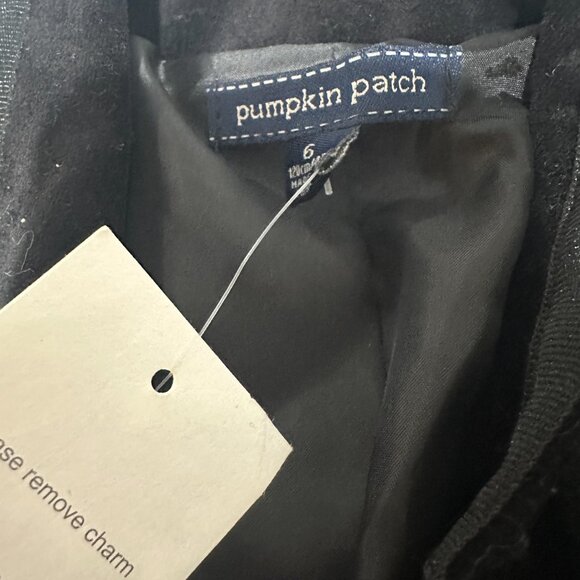Pumpkin Patch Black Velvet Jacket with Cream Flower NWT - Picture 7 of 11